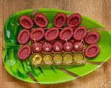 A picture of step 3 of Rose barfi pops.