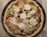 Foto langkah ke 8 dari resep Chicken Mushroom Pizza.