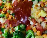 फ्राईड राईस वीद रोस्टेड पीनट (fried rice with roasted peanut recipe in Hindi) रेसिपी चरण 3 फोटो