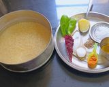 A picture of step 1 of Kacha moong dal(Bengali style).