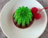 Foto langkah ke 4 dari resep Puding Lumut Pandan Cokelat.