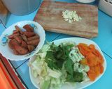 Foto langkah ke 1 dari resep Cap cay galantin sapi.