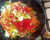 Foto del paso 3 de la receta: Arroz rojo, con remolacha y verduras salteadas. #Mercado