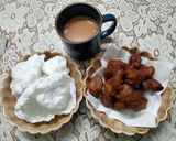 A picture of step 3 of Sago flour and water chestnut pakore.