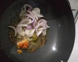A picture of step 3 of Palak paneer Biryani.