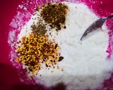 A picture of step 3 of Dehli style dahi phulki.