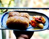 Hình bước làm 2 của món Bánh Chưng Chiên - Dưa Món