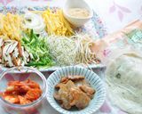 A picture of step 1 of Creative Kimchi Spring Roll Wraps.