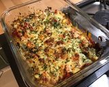 Une image de l'étape 27 de Gratin de légumes multicolores au lard, emmental et persil.