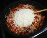 Foto del paso 4 de la receta: Hojas de parra rellenas con mix de carne y arroz Bomba