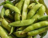 A picture of step 1 of Irresistible Spicy Grilled Edamame.