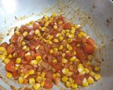 A picture of step 2 of Corn tomato pasta.