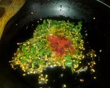 A picture of step 4 of Mirchi ka koota.