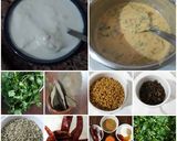 A picture of step 6 of Gur mix Green kadhi.