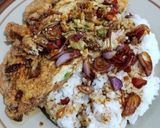 Foto langkah ke 4 dari resep Nasi Dadar Telur Sambal Kecap.