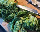 Leeks and cabbage with chorizo and apple recipe step 1 photo