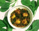A picture of step 10 of Palak Aloo.