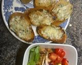 A picture of step 5 of Chicken salad with honey mustard dressing / garlic bread.