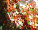 A picture of step 6 of Dhokla e Salsa.