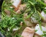 A picture of step 4 of Comforting Salmon Belly, cabbage and daikon hotpot with miso ginger sauce.
