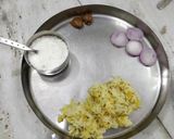 ऐंठा चोखा व छाछ (मतलब नीचे दाल ऊपर चावल मठा के साथ) रेसिपी चरण 9 फोटो