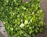 A picture of step 2 of Methi spring onion Dhebra.
