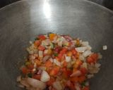 A picture of step 4 of Chinese Bhel.