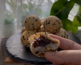 Gambar langkah 7 resipi Kuih bom bijan (inti kacang merah).