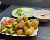 Foto del paso 4 de la receta: Patatas al vapor en microondas, con salmón ahumado y majonesa: Cena rápida y facilísima!