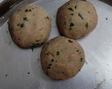 A picture of step 2 of Singhare flour paratha.