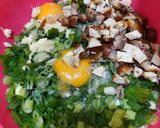 Foto langkah ke 4 dari resep Martabak Telur + Ayam (Kulit Lumpia).