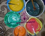 A picture of step 13 of #bakecake multicolored marble birthday cake.