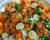 A picture of step 5 of Red Chilli Chicken Biryani 😋😋.