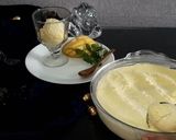 A picture of step 3 of No churn mango ice cream.