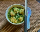 A picture of step 7 of Malabar Spinach Soup / Vietnamese Canh Mong Toi Tom for kids lunch.