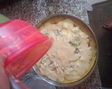A picture of step 6 of Steam besan pizza cutlats.