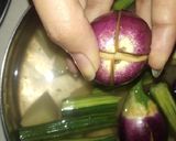 A picture of step 3 of Stuffed Brinjal Drumstick Sabzi.