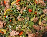 Foto langkah ke 3 dari resep Sautéed Purslane Meat Ball / Oseng oseng Krokot.