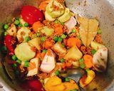 صورة لخطوة 1 من وصفة شوربه خضار بلسان العصفور 🌶😋