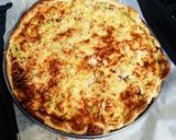 Une image de l'étape 10 de Quiche Saumon ou chorizo et poireaux.