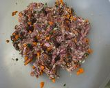 Gambar langkah 2 resipi Roti Goreng Daging Cheese.