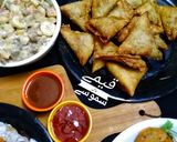 A picture of step 4 of Memni qeema samosa.