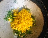 A picture of step 3 of Dill Dal sabji.