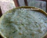 Foto langkah ke 5 dari resep Bubur Tim + Kuning Telur Ayam Kampung + Bayam + Wortel MPASI 7m+.