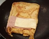 รูปขั้นตอนการทำที่ 5 ของ ขนมปังแซนวิชไข่แฮมชีส