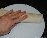 A picture of step 4 of Mashed dates and cheddar cheese wrapped in bread.