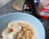 Foto langkah ke 2 dari resep Oatmeal topping pisang madu.