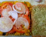 A picture of step 3 of Masala toast.