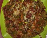 A picture of step 5 of Maize flour pizza with chat flavour.