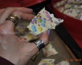 A picture of step 8 of Saltine chocolate crackers.